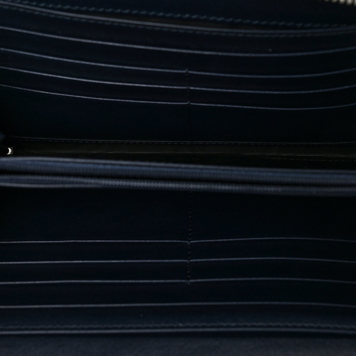 Microguccissima Zip Around Top Handle Travel Wallet Navy