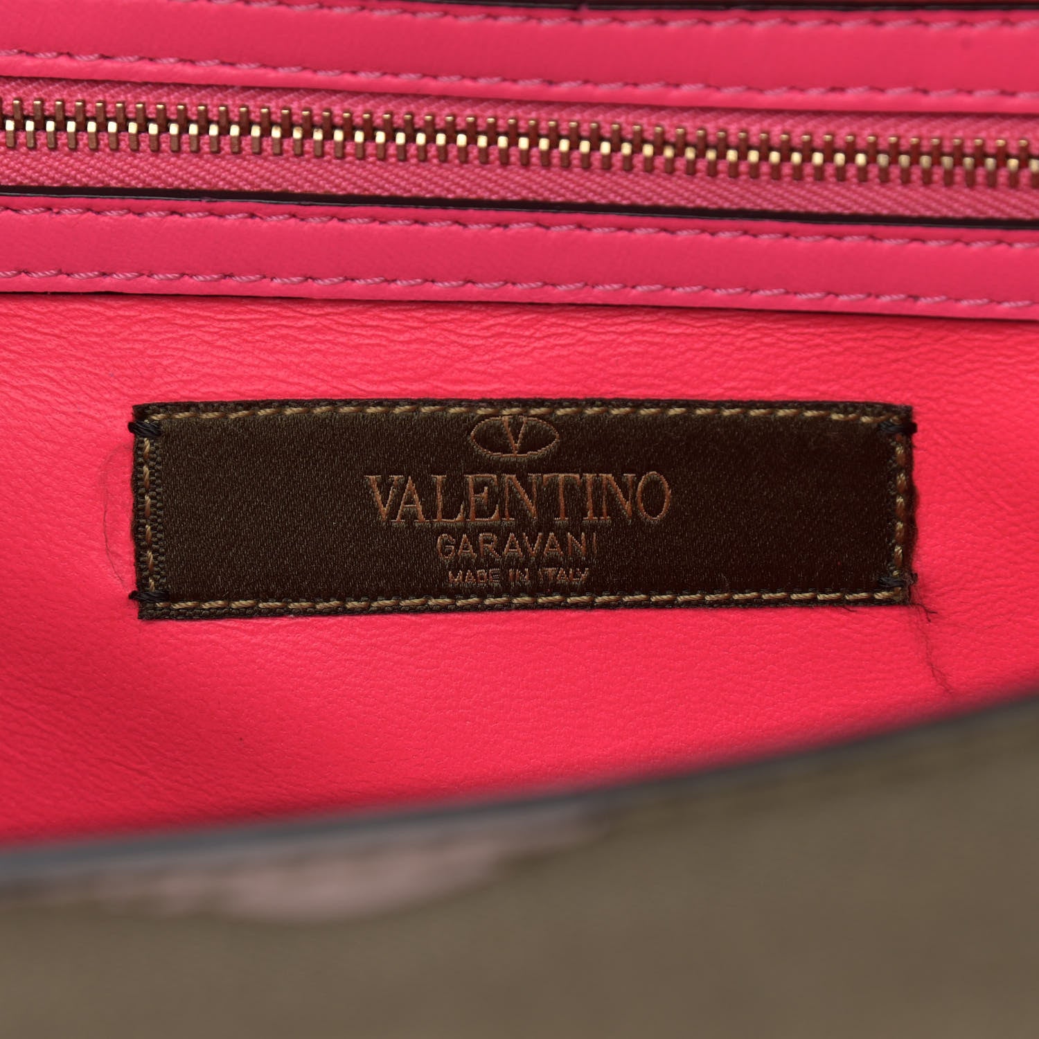 Valentino Garavani Nappa Canvas Camouflage Medium Glam Lock Rockstud Flap Fuxia Fluo 6 of 14