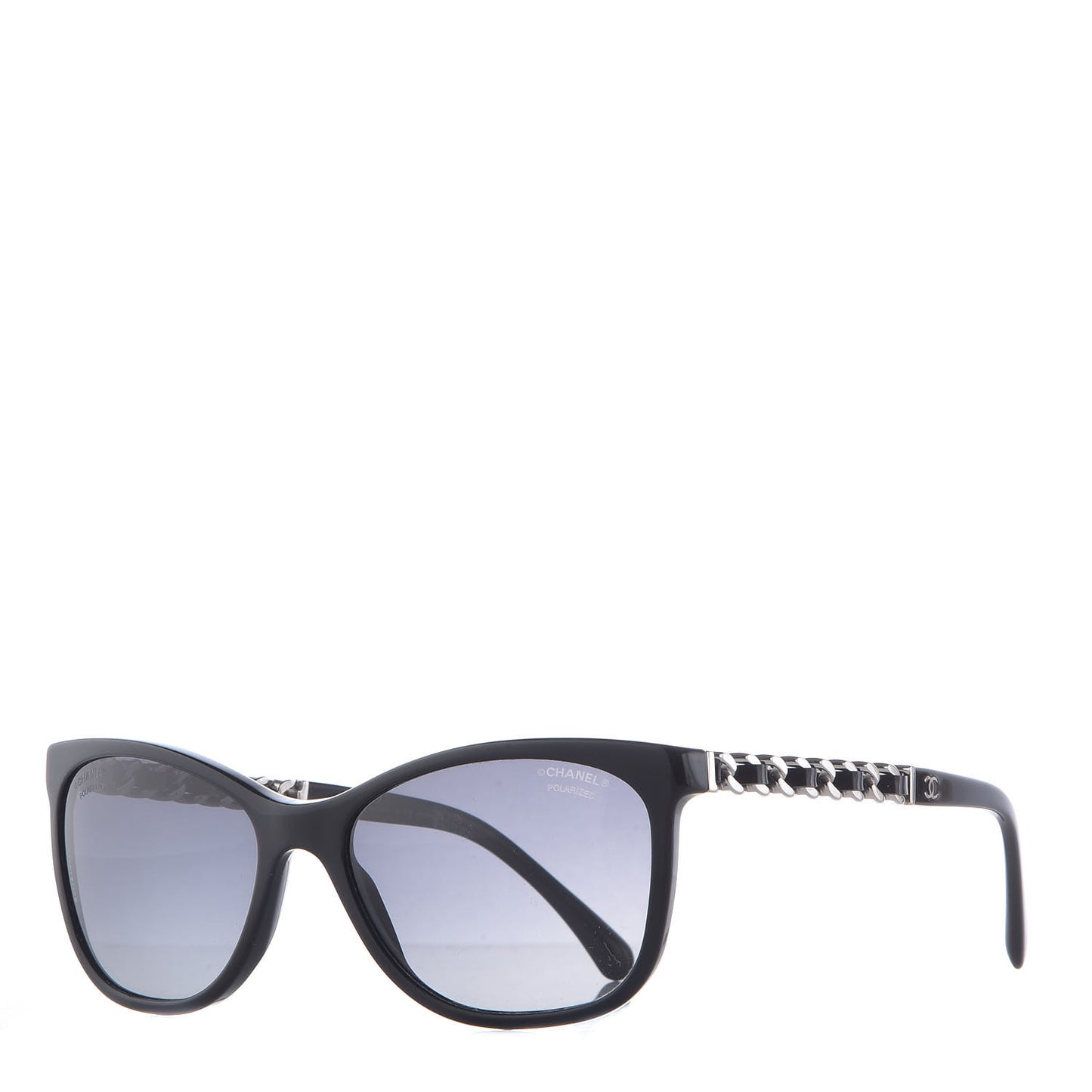 Cat Eye Chain Polarized Sunglasses 5260-Q Black