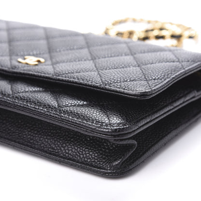 Chanel Caviar Quilted Wallet On Chain WOC Black 9 of 11