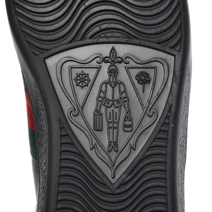 Gucci Calfskin Ayers Web Mens New Ace Stripe High Top Sneakers 7 Black 8 of 10