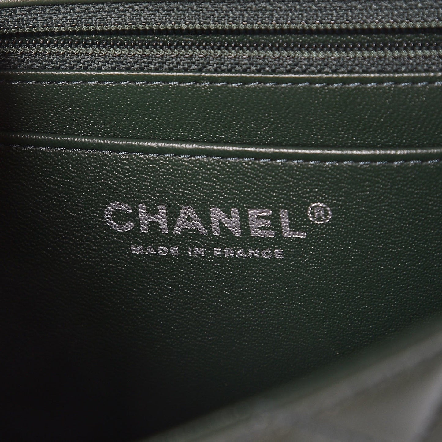 Lambskin Quilted Mini Rectangular Flap Green