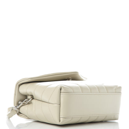 Saint Laurent Calfskin Y Quilted Monogram Toy Loulou Crossbody Bag Ivory 4 of 9