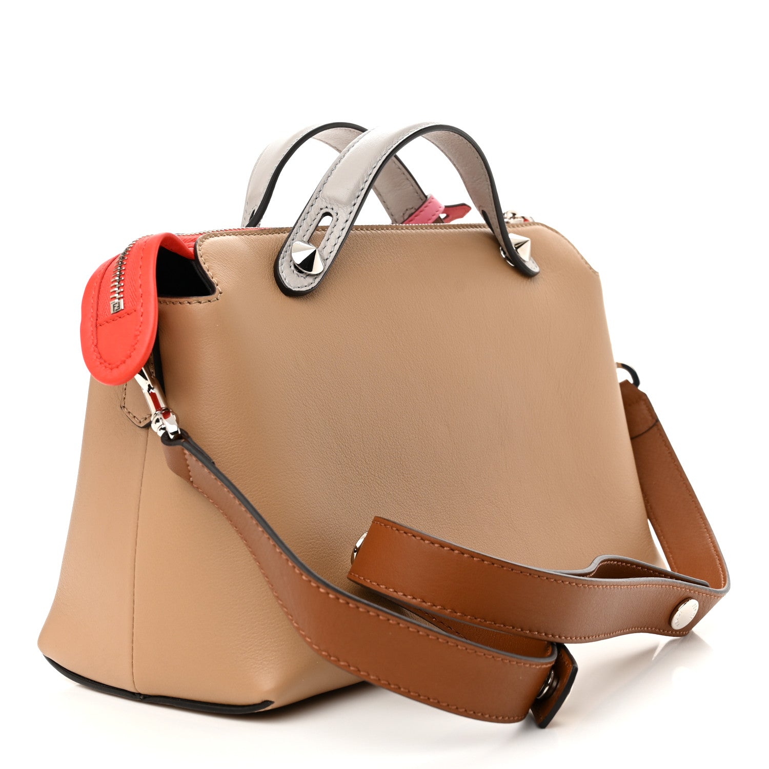 Fendi Vitello Dolce 5 Color Medium By The Way Boston Bag Cuoio Multicolor 3 of 13