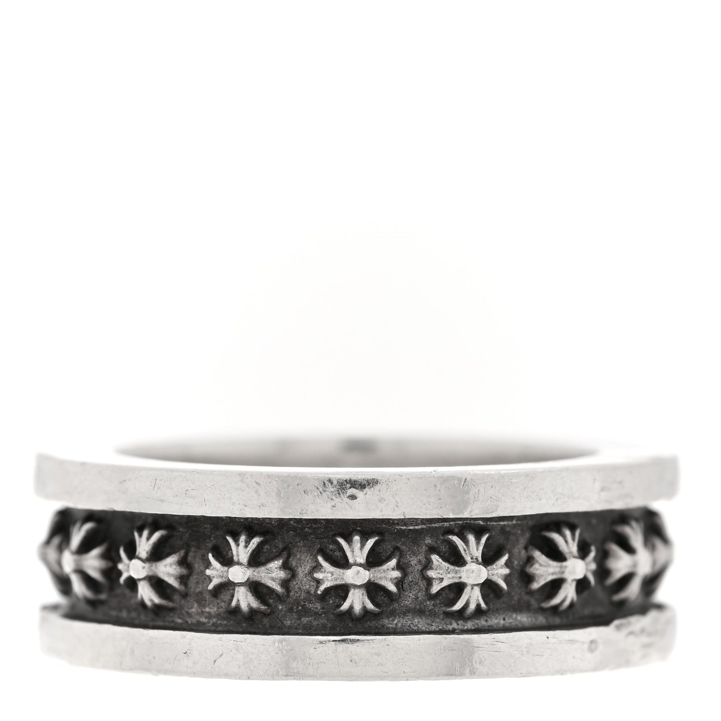 Sterling Silver Maltese Cross Band Ring 55 7.25