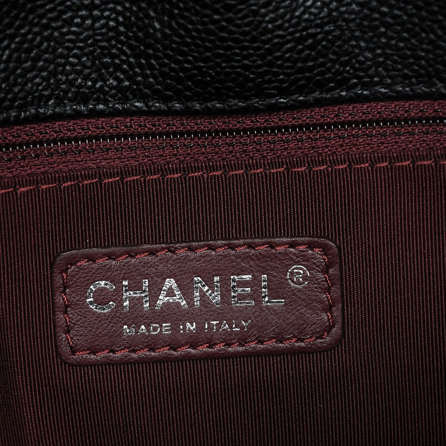 Caviar Quilted Medium French Riviera Flap Black