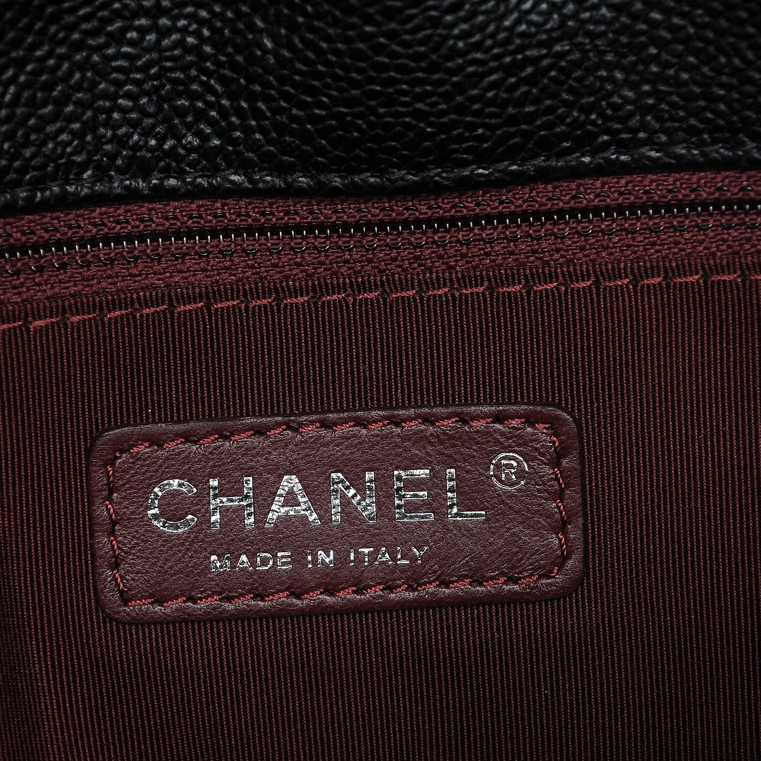 Chanel Caviar Quilted Medium French Riviera Flap Black 6 of 7