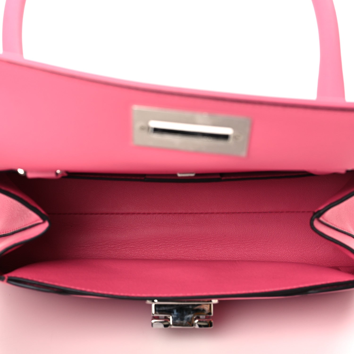 Salvatore Ferragamo Calfskin Trifolio Swing Bag Peonia 5 of 9