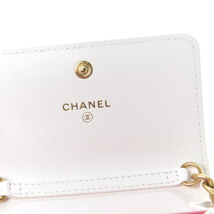 Chanel Lambskin Quilted 19 Flap Coin Purse With Chain White 8 of 12