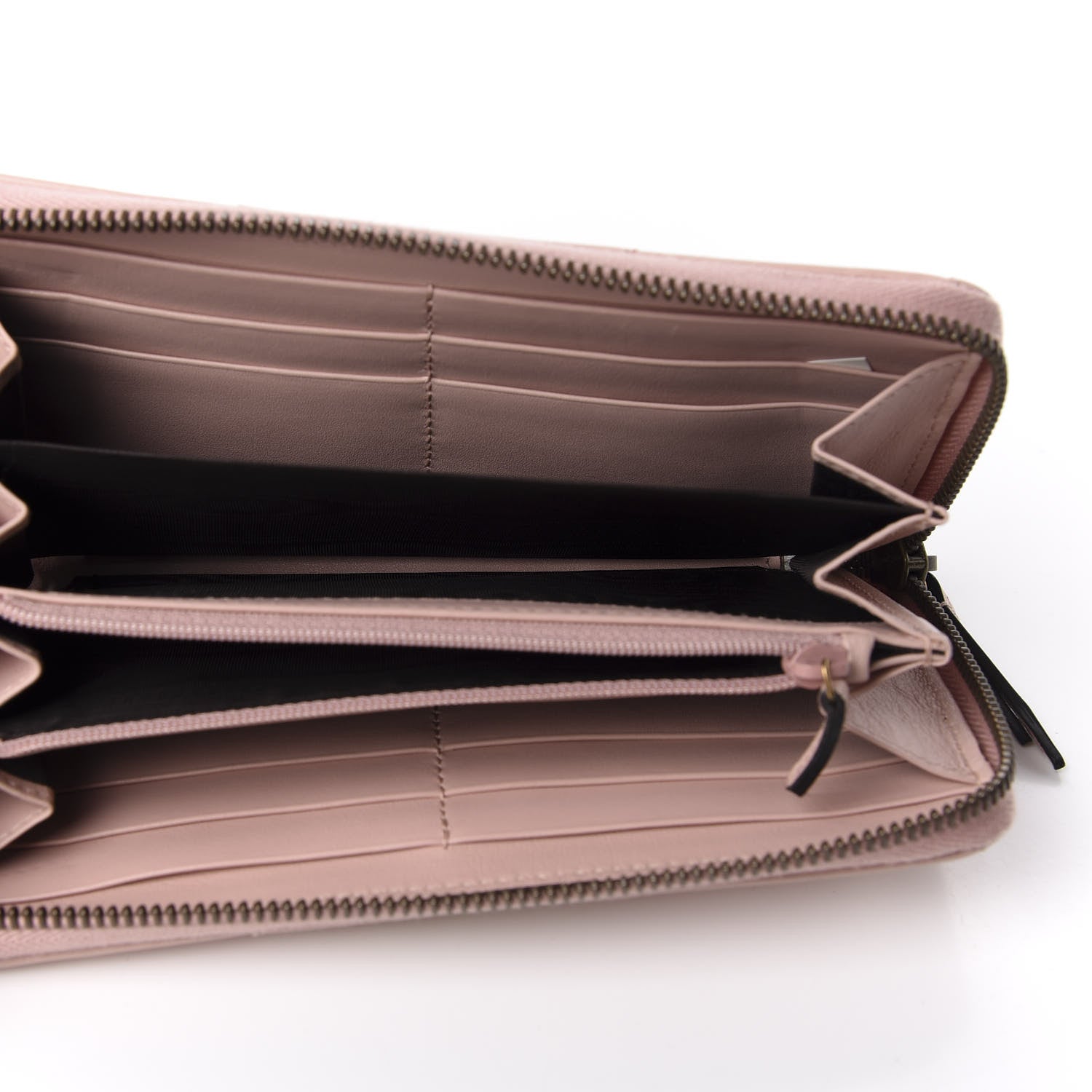 Gucci Calfskin Matelasse GG Marmont Zip Around Wallet Perfect Pink 5 of 9