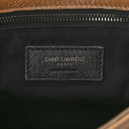 Saint Laurent Crinkled Calfskin Matelasse Monogram Medium Niki Chain Satchel Caramel 7 of 13