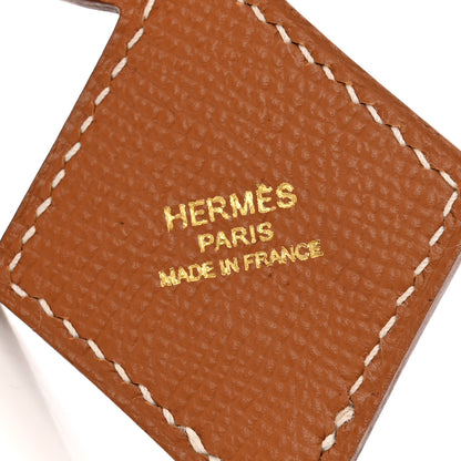 Hermes Toile Epsom 105mm Attelage Shoulder Strap Rose Texas Gold Rose Tyrien Bleu Frida 3 of 4