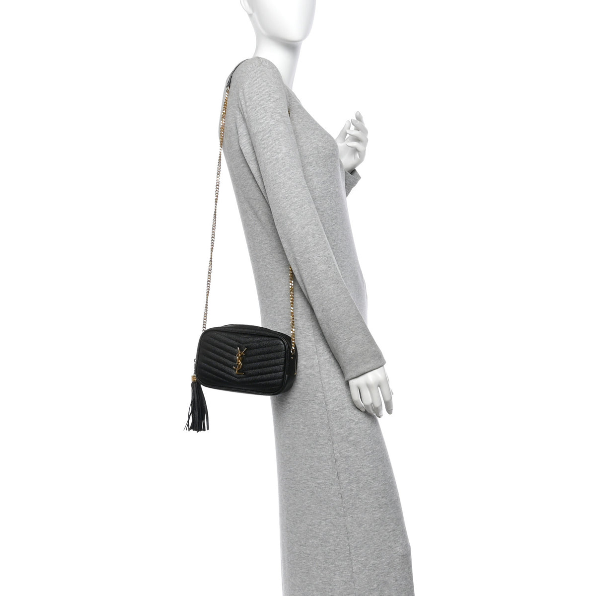 Grain De Poudre Matelasse Monogram Mini Lou Camera Bag Black