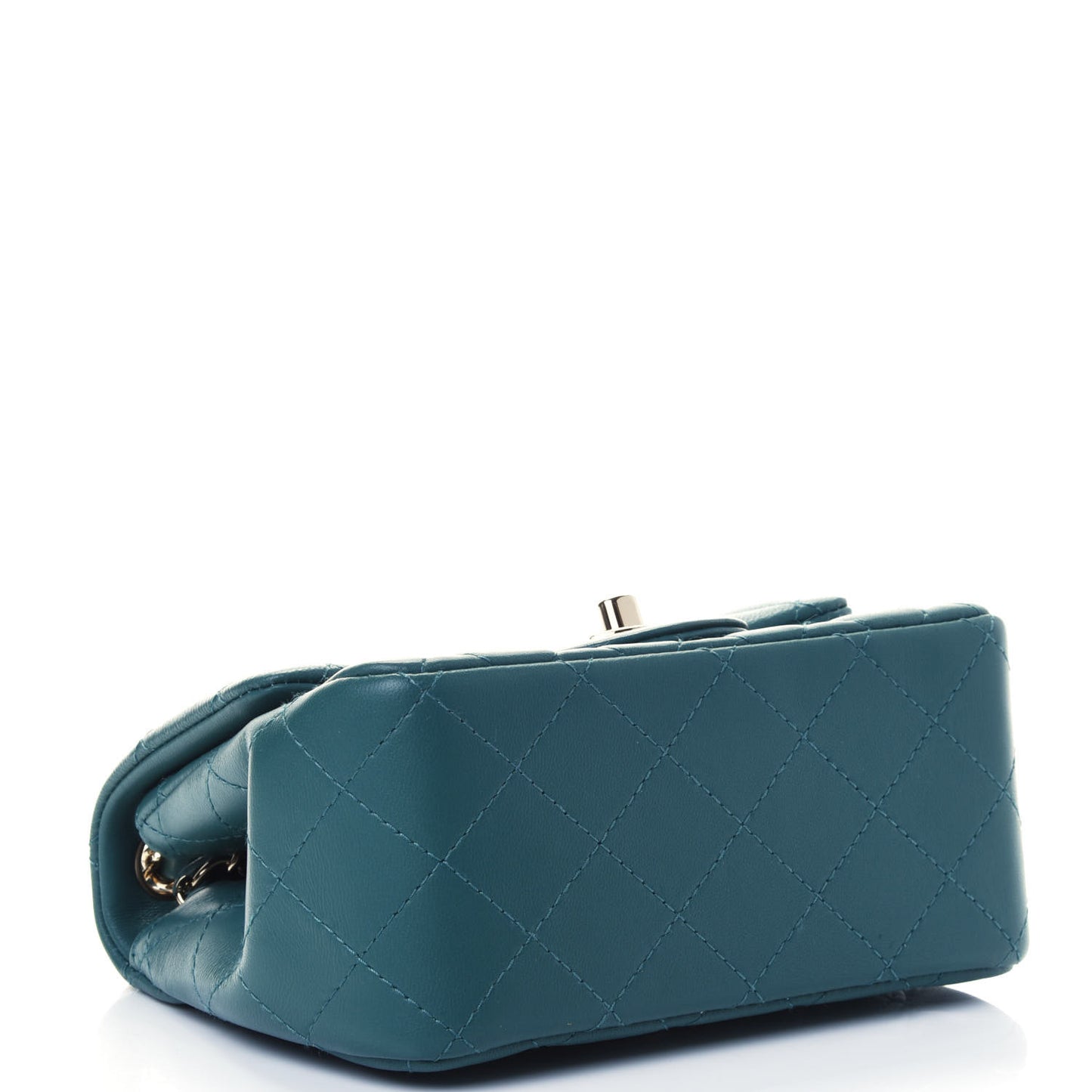 Lambskin Quilted Mini Square Flap Blue