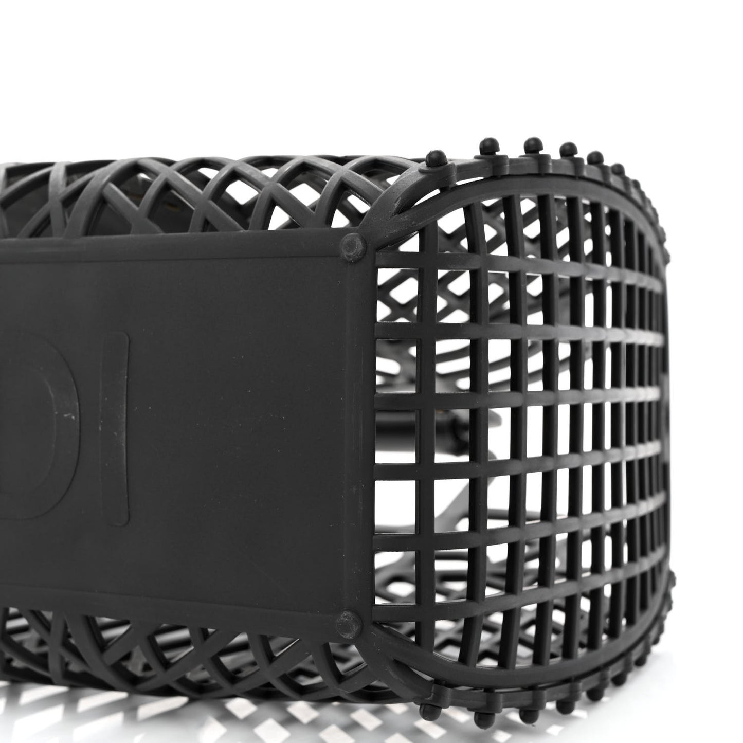 Recycled Plastic Vitello Liberty Matte Medium Fendi Basket Black Miele Scuro