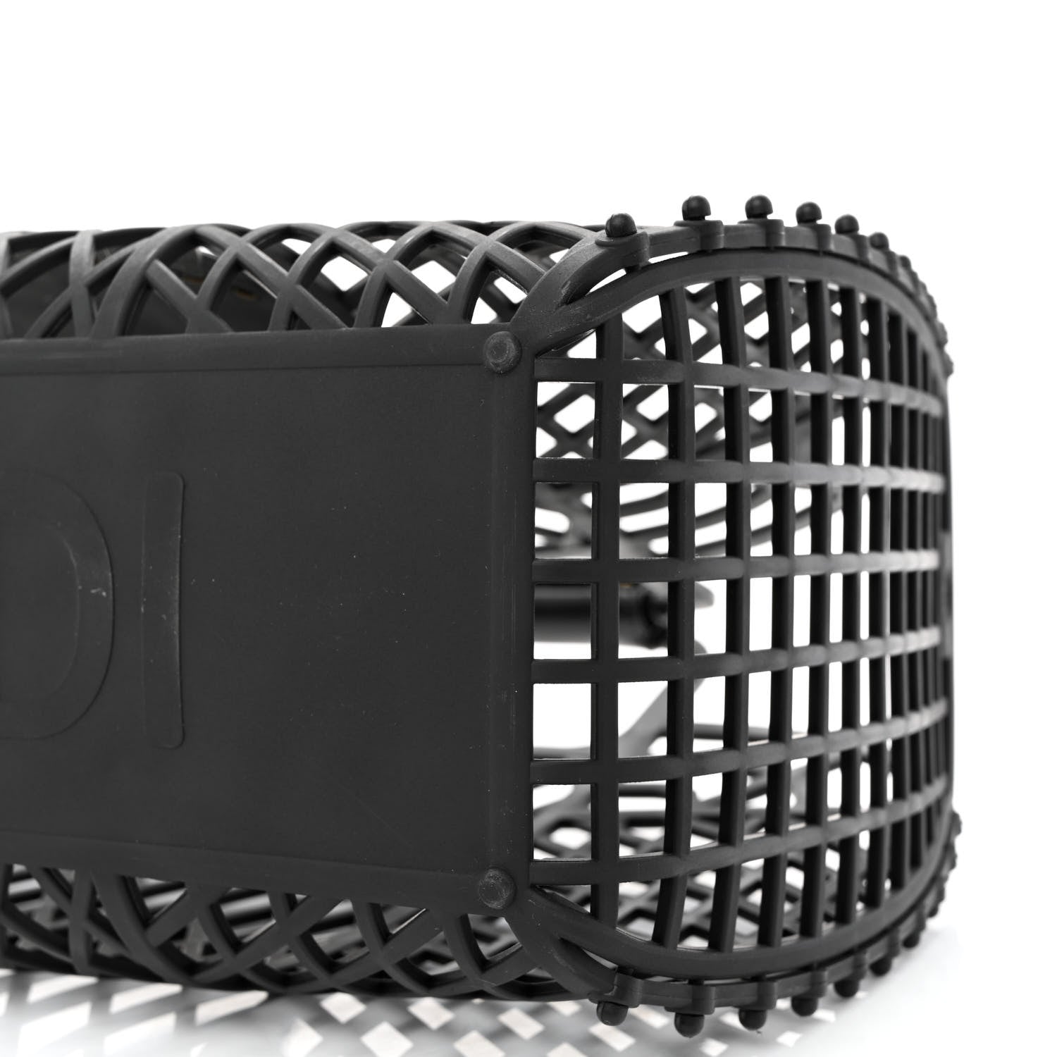 Fendi Recycled Plastic Vitello Liberty Matte Medium Fendi Basket Black Miele Scuro 11 of 11