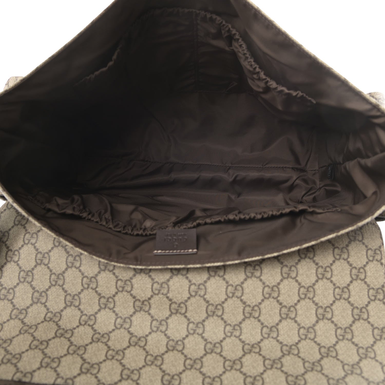Gucci GG Plus Monogram Messenger Diaper Bag Dark Brown 7 of 12