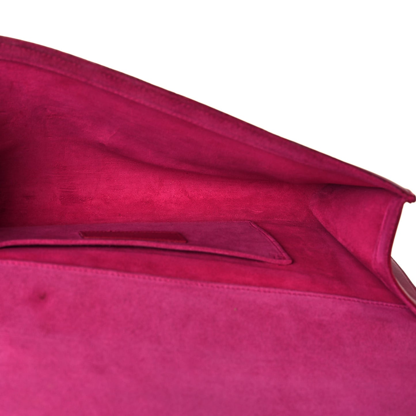 Calfskin Classic Y Ligne Clutch Fuchsia