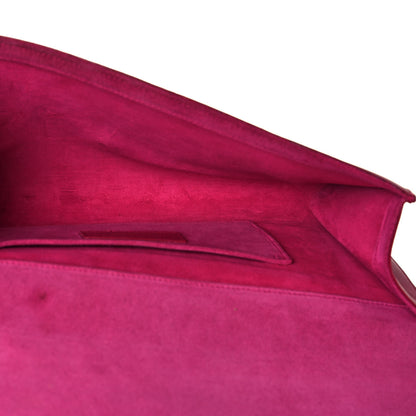 Saint Laurent Calfskin Classic Y Ligne Clutch Fuchsia 5 of 20