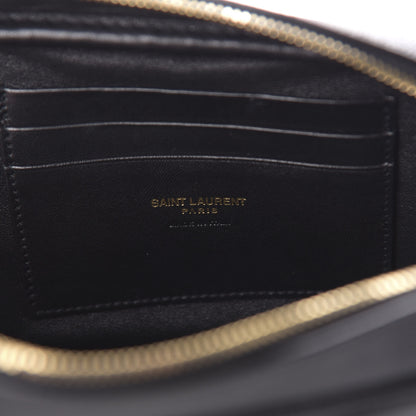 Saint Laurent Grain De Poudre Matelasse Monogram Mini Lou Camera Bag Black 8 of 11