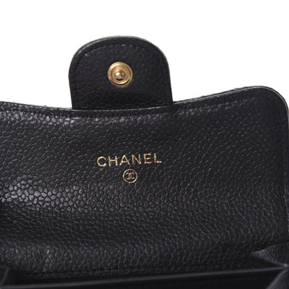 Chanel Caviar Quilted Flap Card Holder Wallet Black 8 of 11