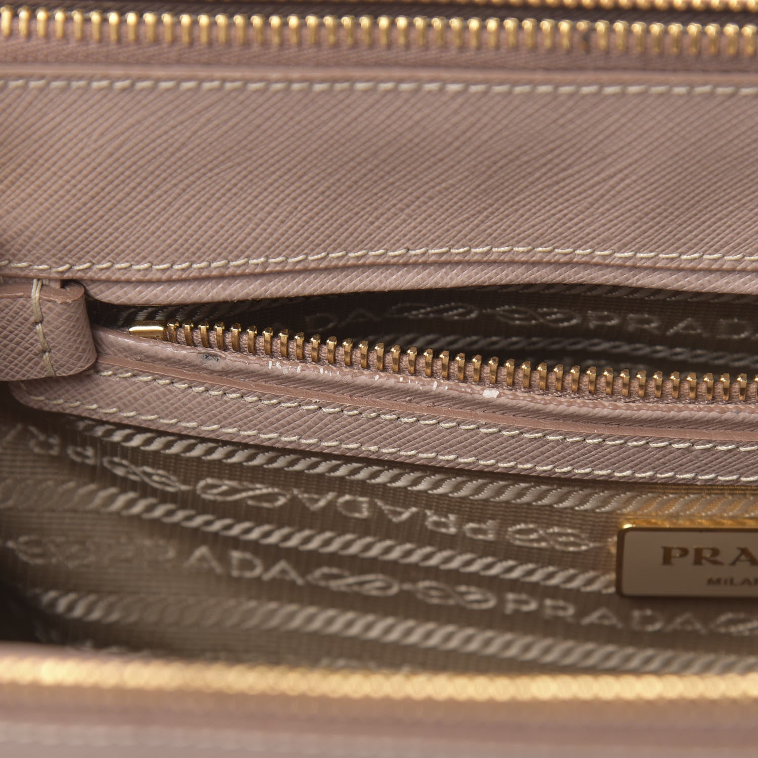 Prada Saffiano Small Galleria Double Zip Tote Cammeo 16 of 19