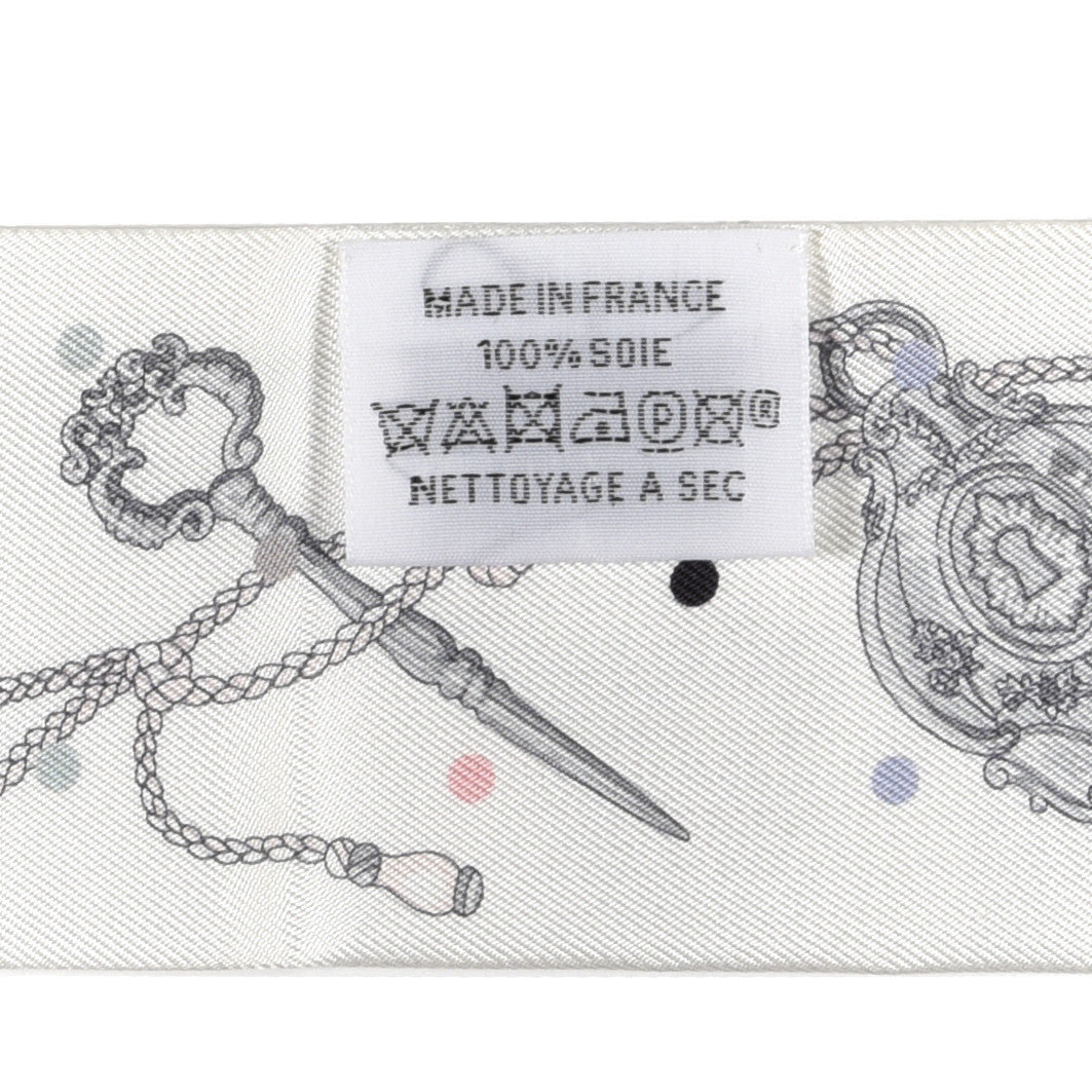 Silk Les Cles A Pois Twilly White Gris Acier