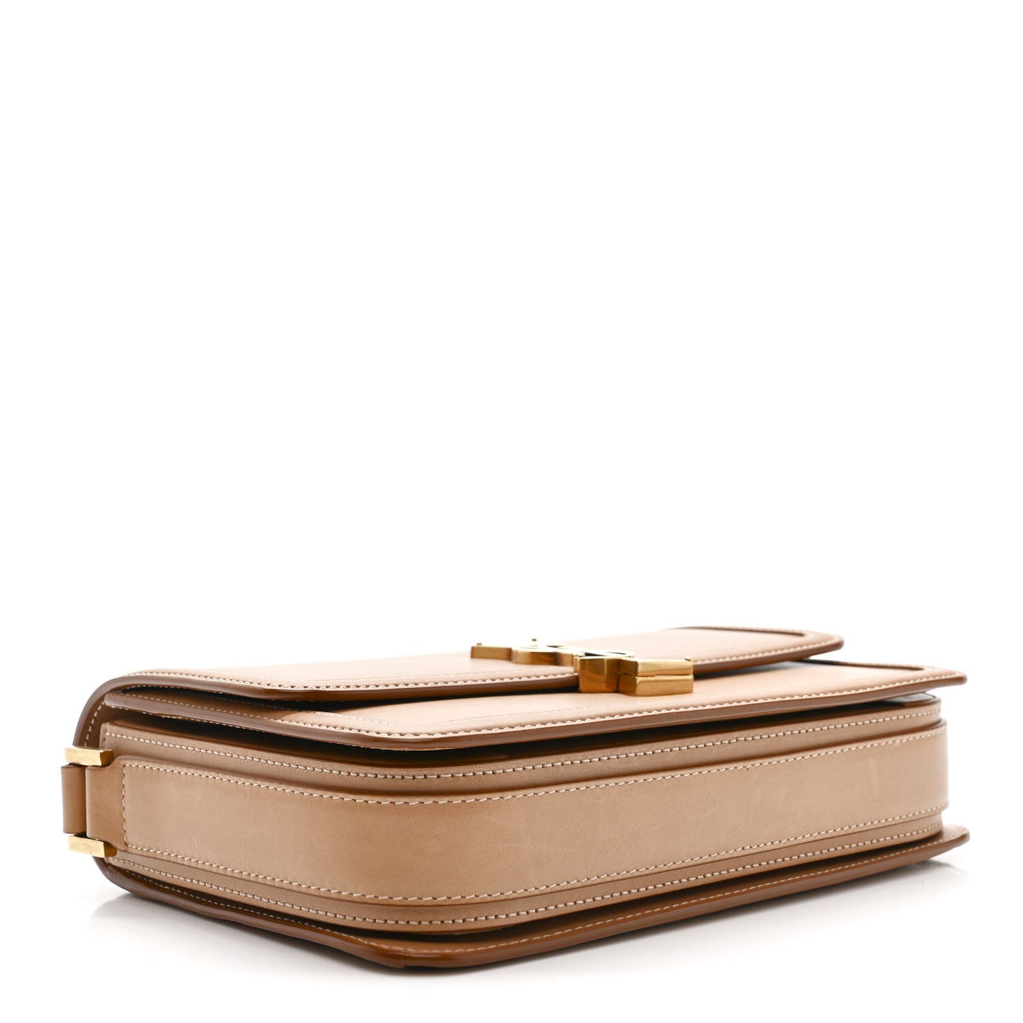 Box Calfskin Monogram Medium Solferino Satchel Natural Tan