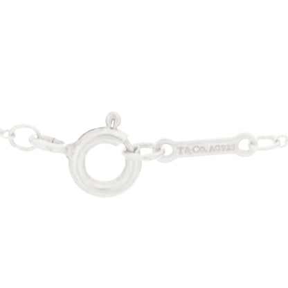 Tiffany Sterling Silver Diamond Loving Heart Clover Pendant Necklace 5 of 6