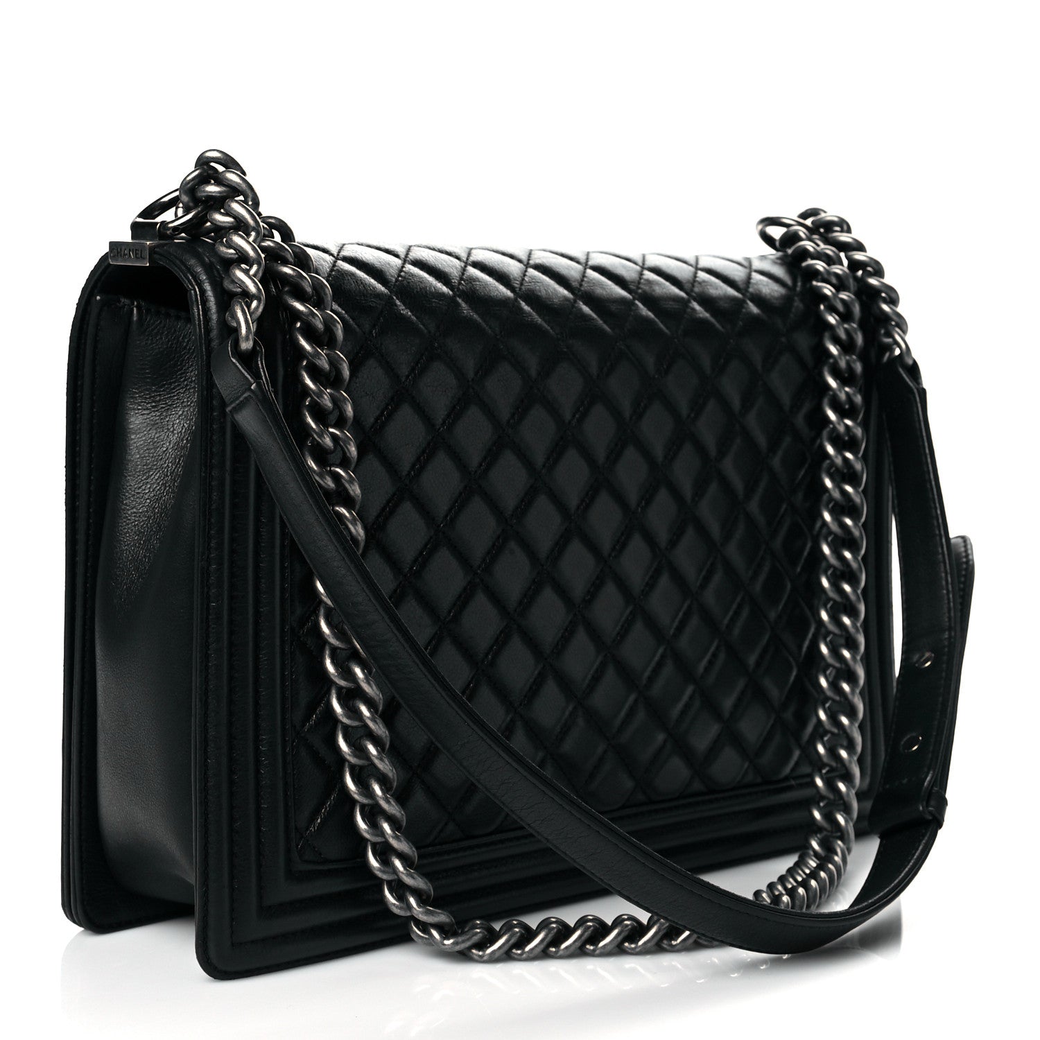 Chanel Calfskin Quilted Large Boy Flap Black 3 of 12