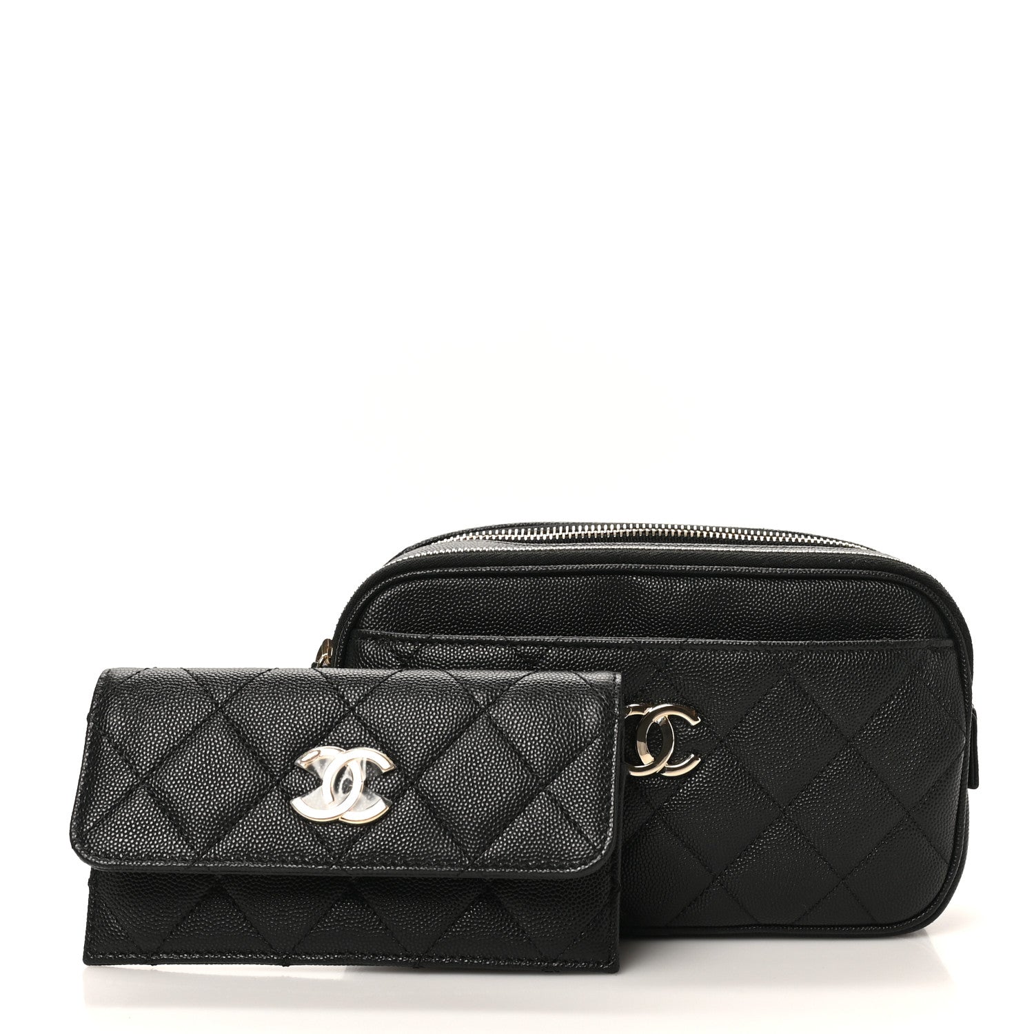 Chanel Caviar Quilted Waist Bag With Pouch Black 2 of 12
