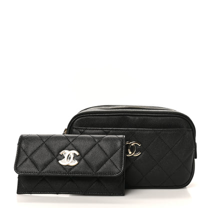 Chanel Caviar Quilted Waist Bag With Pouch Black 2 of 12
