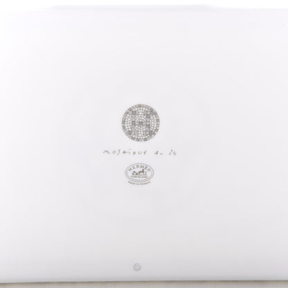 Hermes Porcelain Mosaique Au 24 Sushi Plate Platine 4 of 4