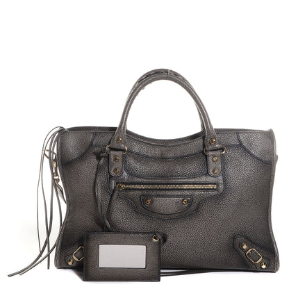 Balenciaga Grained Calfskin Classic Gold Hardware City Ombre Grey Gradient 12 of 12