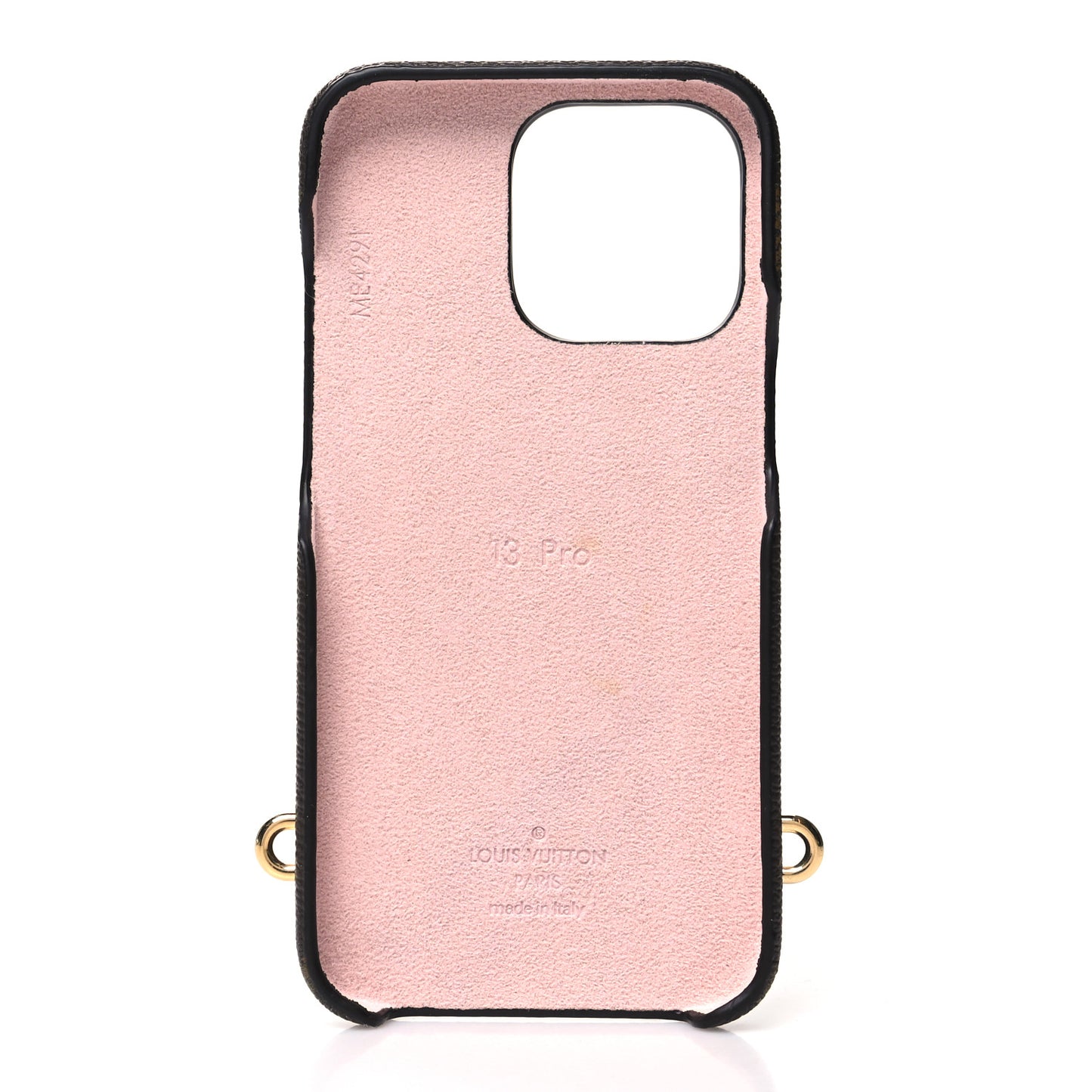 Reverse Monogram Giant iPhone 13 Pro Bumper On Strap Pink