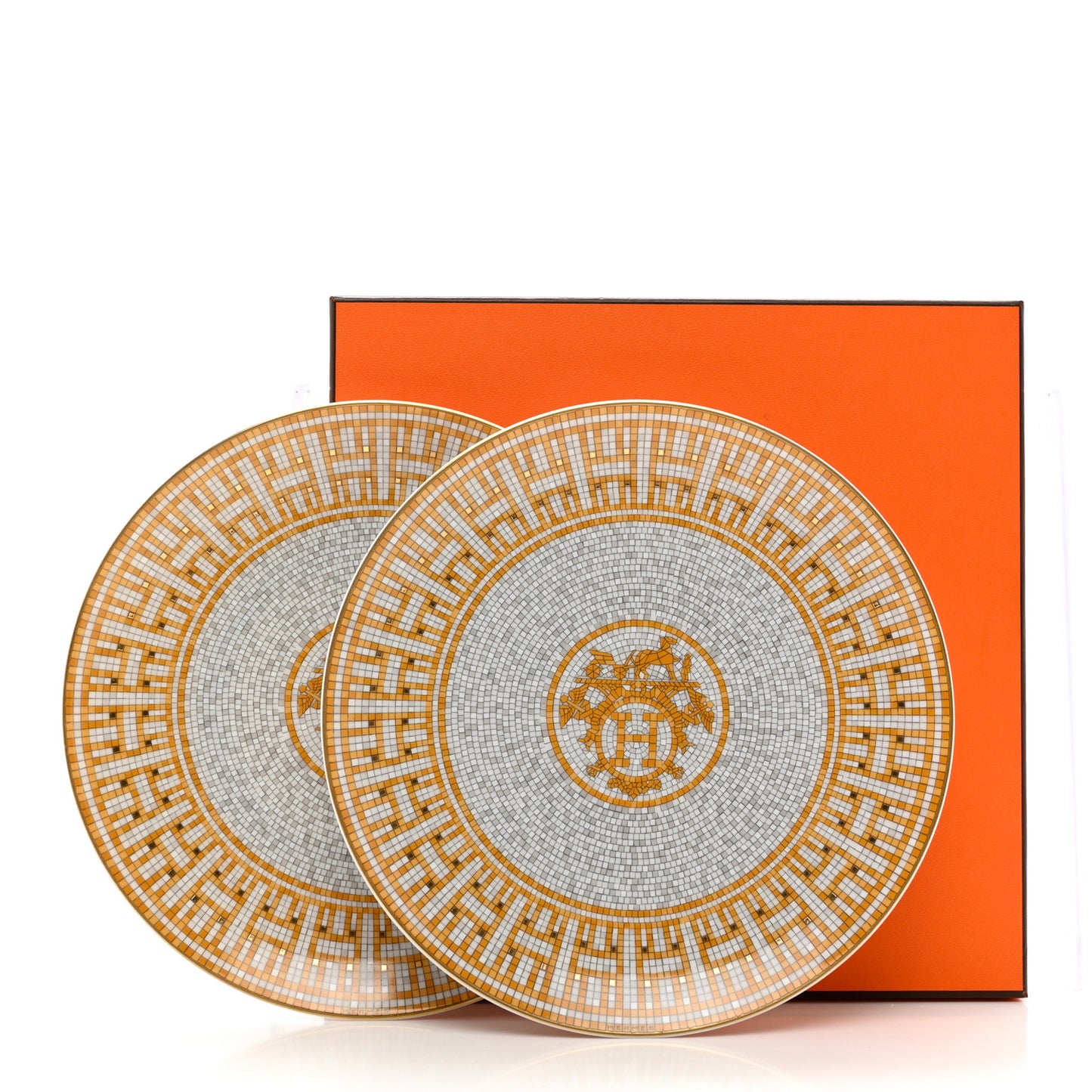 Porcelain Mosaique au 24 Dessert Plate Set of 2