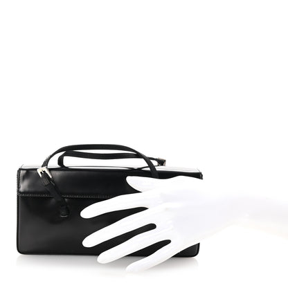 Prada Spazzolato Mini Clutch Bag Black 4 of 12