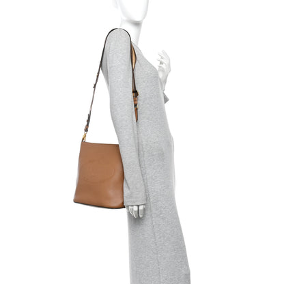Prada Vitello Phenix Logo Hobo Caramel 2 of 9