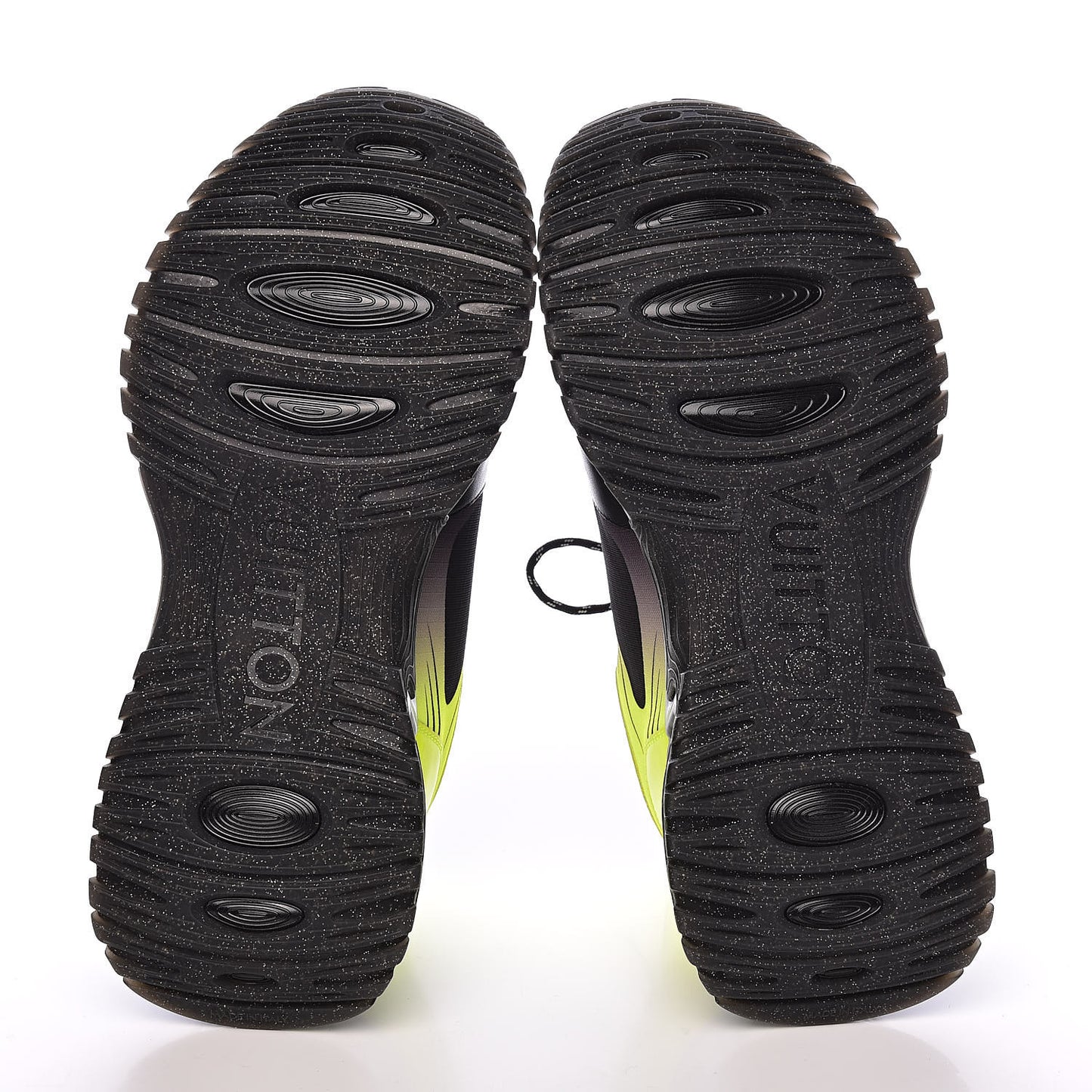 Calfskin Run Away Pulse Sneakers 8 Black Yellow