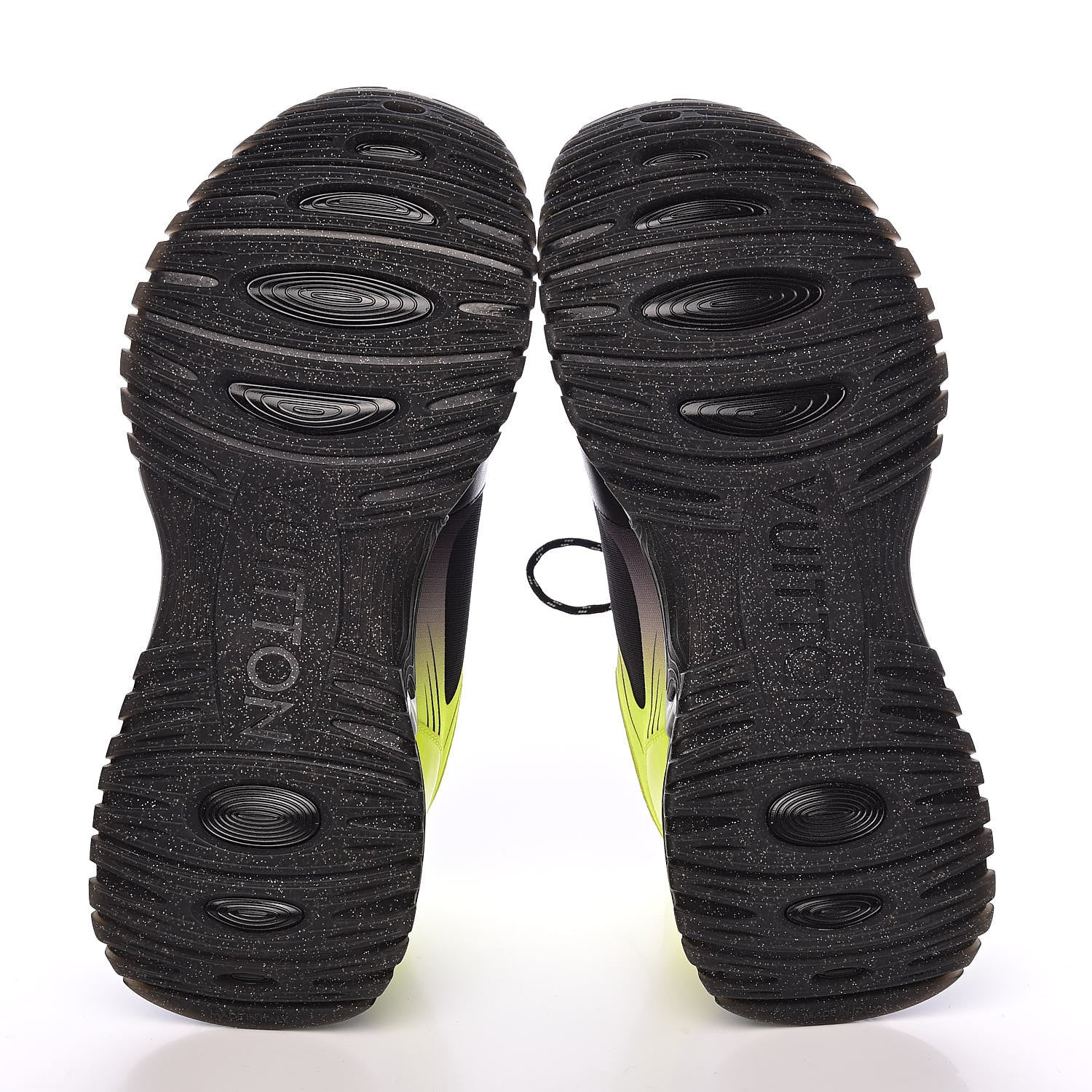 Louis Vuitton Calfskin Run Away Pulse Sneakers 8 Black Yellow 5 of 10