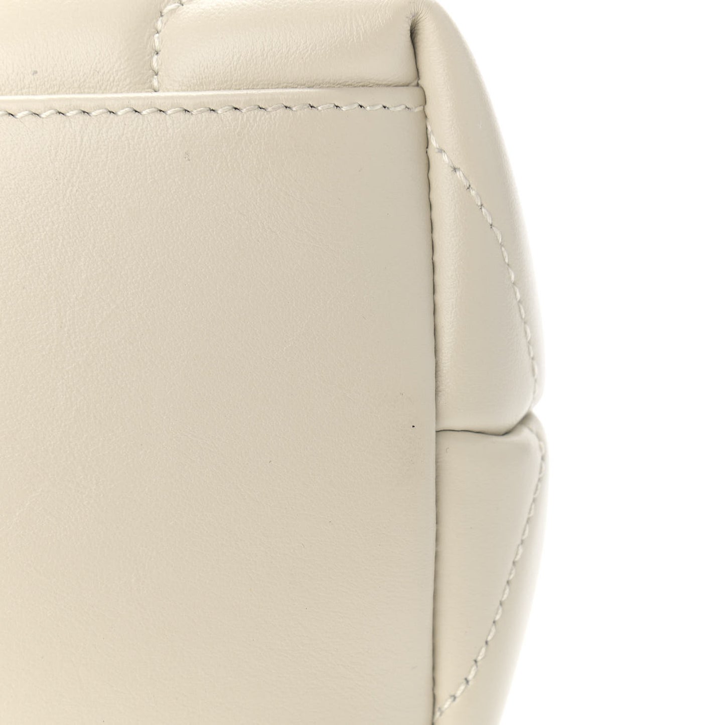 Calfskin Y Quilted Monogram Medium Loulou Chain Satchel Crema Soft