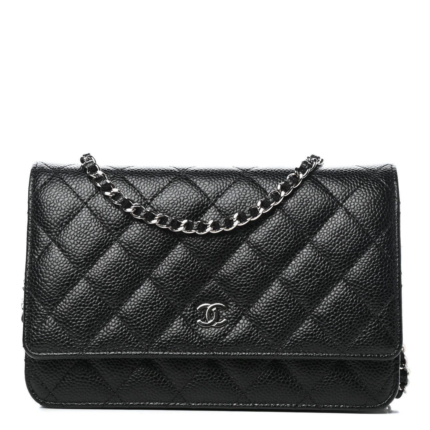 Chanel Caviar Quilted Wallet On Chain WOC Black 1 of 12