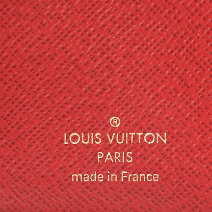 Louis Vuitton Damier Ebene Victorine Wallet Red 6 of 10