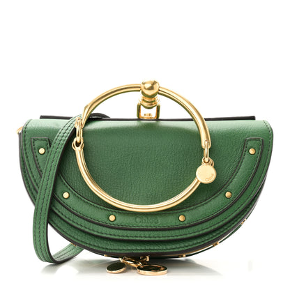 Chloe Calfskin Small Nile Bracelet Minaudiere Bag Deep Pine 1 of 9