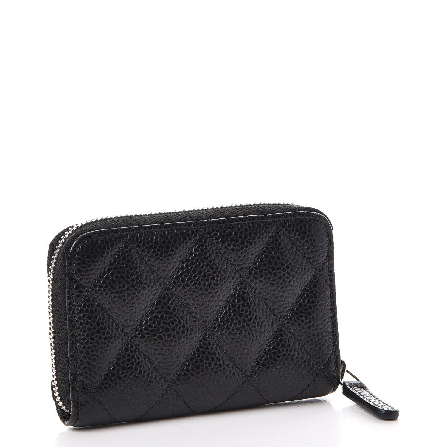 Chanel Caviar Quilted Zip Coin Purse Black 3 of 8