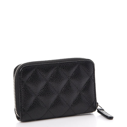 Chanel Caviar Quilted Zip Coin Purse Black 3 of 8
