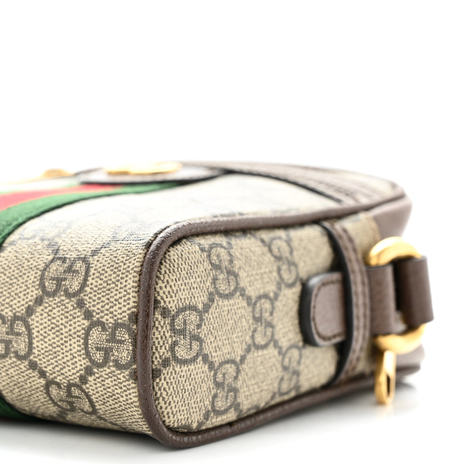 Gucci GG Supreme Monogram Web Mini Ophidia Messenger Brown 10 of 10