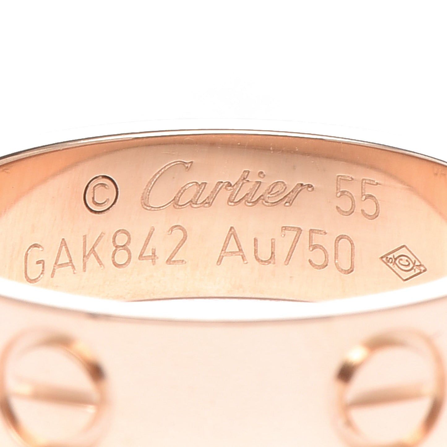 18K Yellow Gold 5.5mm LOVE Ring 55 7.25
