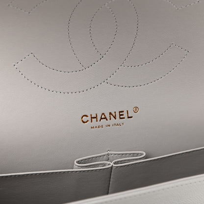 Chanel Caviar Quilted Jumbo Double Flap Grey 5 of 10