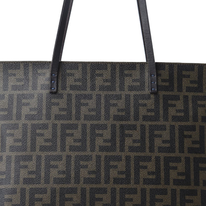Fendi Zucca Spalmati Small Roll Tote Tobacco Blue 13 of 13